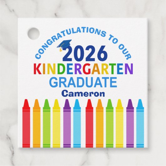 Congratulations Kindergarten Graduate Custom Party Geschenkanhänger (Vorderseite)