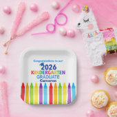 Congratulations Kindergarten Graduate Custom Party Pappteller (Party)