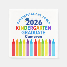 Congratulations Kindergarten Graduate Custom Party Serviette