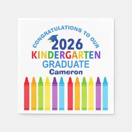 Congratulations Kindergarten Graduate Custom Party Serviette (Vorderseite)
