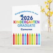 Congratulations Kindergarten Graduate Customizable Karte (Gelbe Blume)