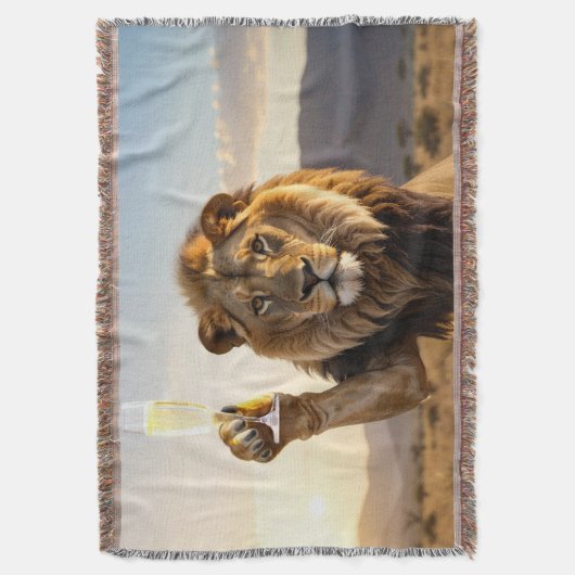 Congratulations Lion Decke (Vorderseite Vertikal)