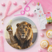 Congratulations Lion Pappteller (Party)