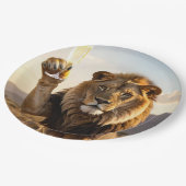 Congratulations Lion Pappteller (Schrägansicht)