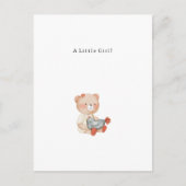 Congratulations Little Girl New Baby Birth Card Postkarte (Vorderseite)