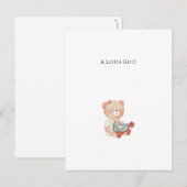 Congratulations Little Girl New Baby Birth Card Postkarte (Vorne/Hinten)