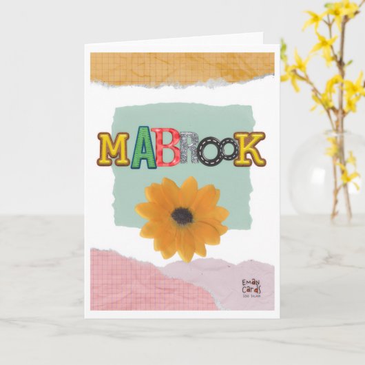 Congratulations - Mabrook Karte (Gelbe Blume)