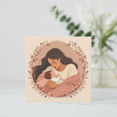 Congratulations mama new mom karte (Stehend Vorderseite)