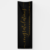 Congratulations Modern Gold Custom Graduation Banner (Vertikal)
