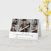 Congratulations Modern Photo Collage Graduate Karte (Gelbe Blume)