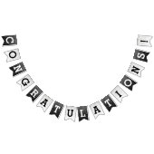 Congratulations Modern Silver Confetti Graduation Wimpelkette (Alle)