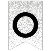 Congratulations Modern Silver Confetti Graduation Wimpelkette (Zweite Fahne)