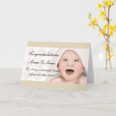 Congratulations New Baby Card Karte (Gelbe Blume)