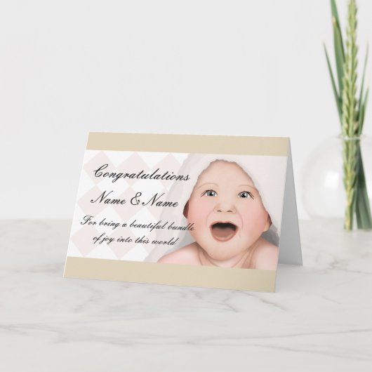 Congratulations New Baby Card Karte (Vorderseite)