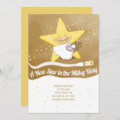 Congratulations New Baby Flat Announcement Card Ankündigung (Vorne/Hinten)