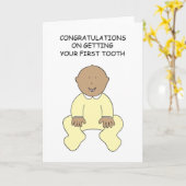 Congratulations on First Tooth Karte (Gelbe Blume)