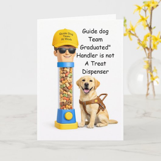 “Congratulations on Graduating as a Guide Dog Team Karte (Gelbe Blume)