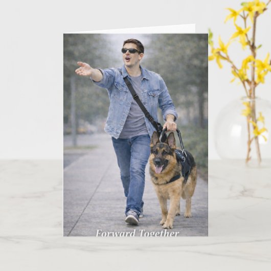 Congratulations on Graduating Your Guide Dog Team  Karte (Gelbe Blume)