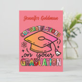 Congratulations on Graduation Einladung (Stehend Vorderseite)