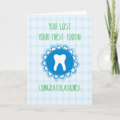 Congratulations on Losing First Tooth, Blue! Karte (Vorderseite)