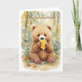 Congratulations on New Baby Boy Poem Bear Themed Karte (Vorderseite)