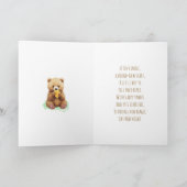 Congratulations on New Baby Boy Poem Bear Themed Karte (Innenseite)