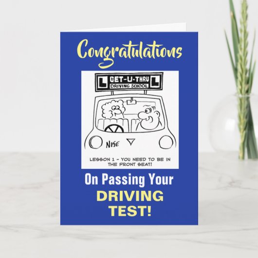 Congratulations on Passing Driving Test Karte (Vorderseite)