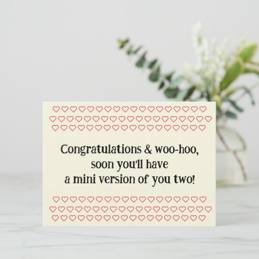 Congratulations On Pregnancy, w. Sample Text, Card (Stehend Vorderseite)