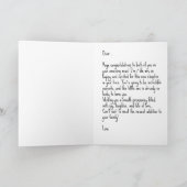 Congratulations On Pregnancy, w. Sample Text, Card Karte (Innenseite)