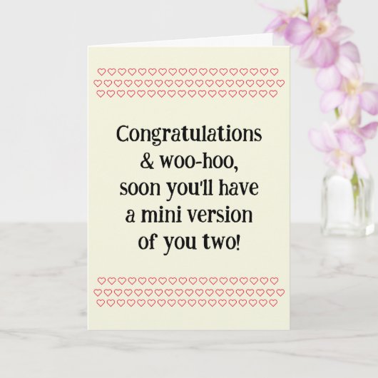 Congratulations On Pregnancy, w. Sample Text, Card Karte (Orchidee)