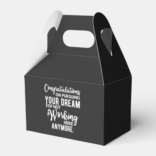 Congratulations on pursuing your dream of not work geschenkschachtel (Vorderseite)