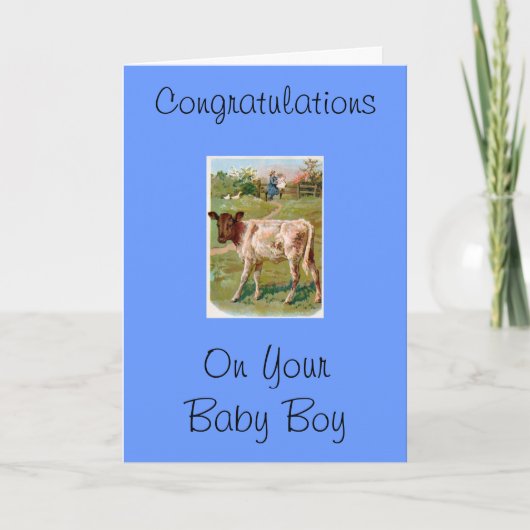 Congratulations on your baby boy karte (Vorderseite)