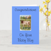 Congratulations on your baby boy karte (Gelbe Blume)