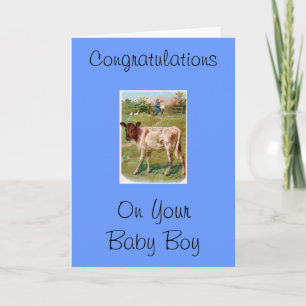 Congratulations on your baby boy karte