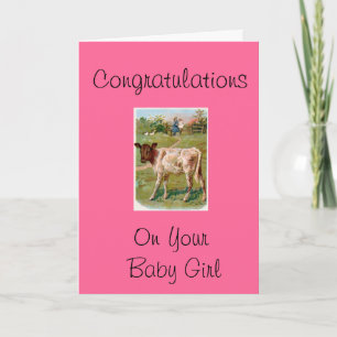 Congratulations On Your Baby Girl Karte