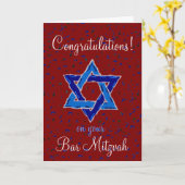 Congratulations on your Bar Mitzvah Karte (Gelbe Blume)
