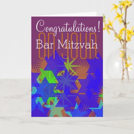 Congratulations on your Bar Mitzvah Karte (Gelbe Blume)