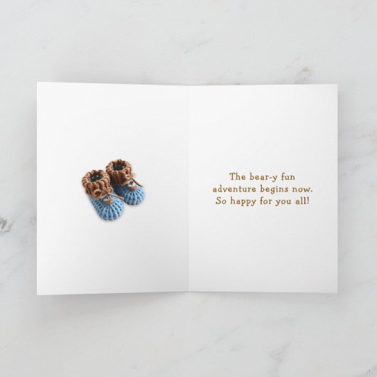 Congratulations on your New Baby Boy Karte (Innenseite)