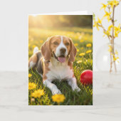 Congratulations on your New Beagle Karte (Gelbe Blume)