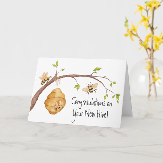 Congratulations on your New Hive | New House Card Karte (Gelbe Blume)