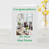 **CONGRATULATIONS ON YOUR NEW HOME" KARTE (Gelbe Blume)
