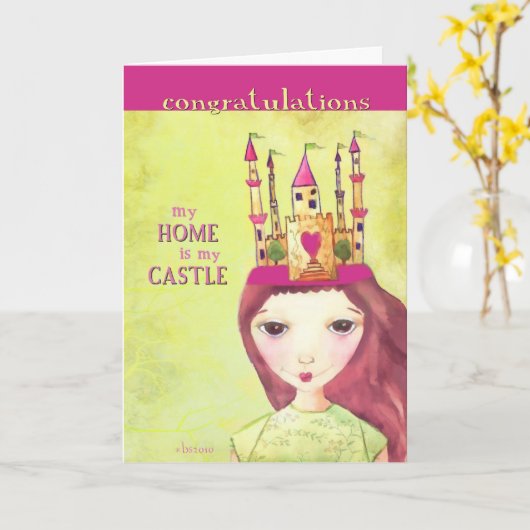 congratulations on your new home karte (Gelbe Blume)