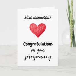 Congratulations on your Pregnancy, Custom Text Karte