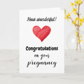 Congratulations on your Pregnancy, Custom Text  Karte (Gelbe Blume)