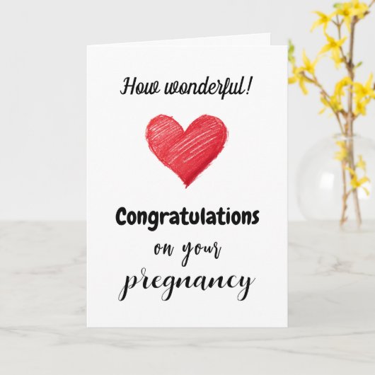 Congratulations on your Pregnancy, Custom Text  Karte (Gelbe Blume)