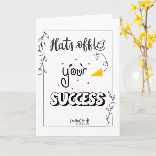 Congratulations on Your Success Karte (Gelbe Blume)