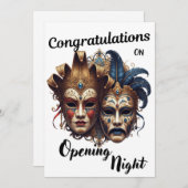 Congratulations on Your Theater Opening Night Dankeskarte (Vorne/Hinten)