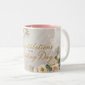 Congratulations On Your Wedding Day Zweifarbige Tasse (VorderseiteRechts)