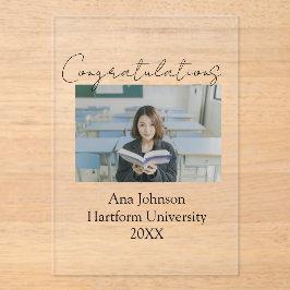 Congratulations photo graduate name university yea acryleinladungen