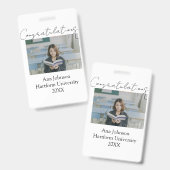 Congratulations photo graduate name university yea ausweis (Front & Back)